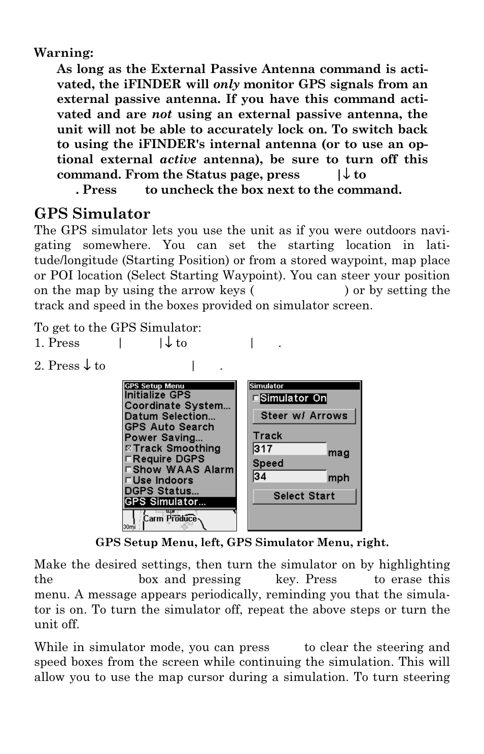 Gps simulator | Lowrance electronic IFINDER PRO User Manual | Page 80 / 132