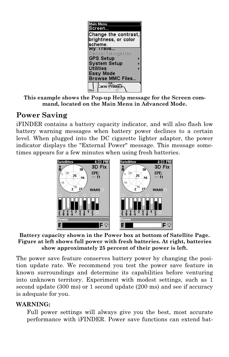 Power saving | Lowrance electronic IFINDER PRO User Manual | Page 92 / 132