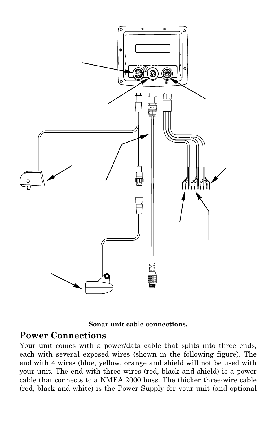 Power connections | Lowrance electronic X102C User Manual | Page 28 / 92