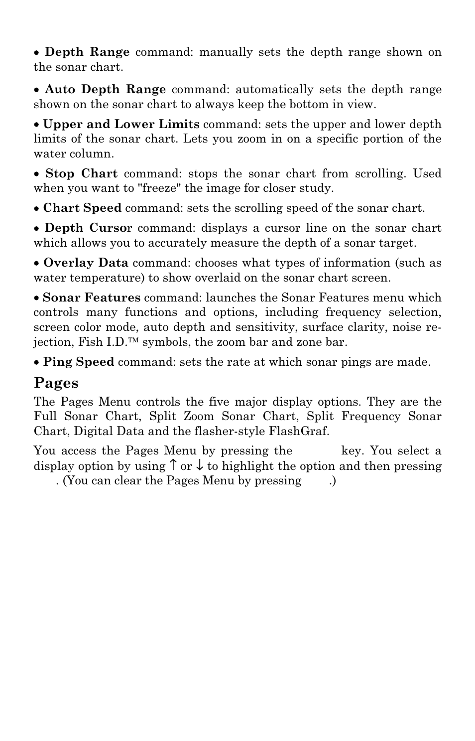 Pages | Lowrance electronic X102C User Manual | Page 41 / 92