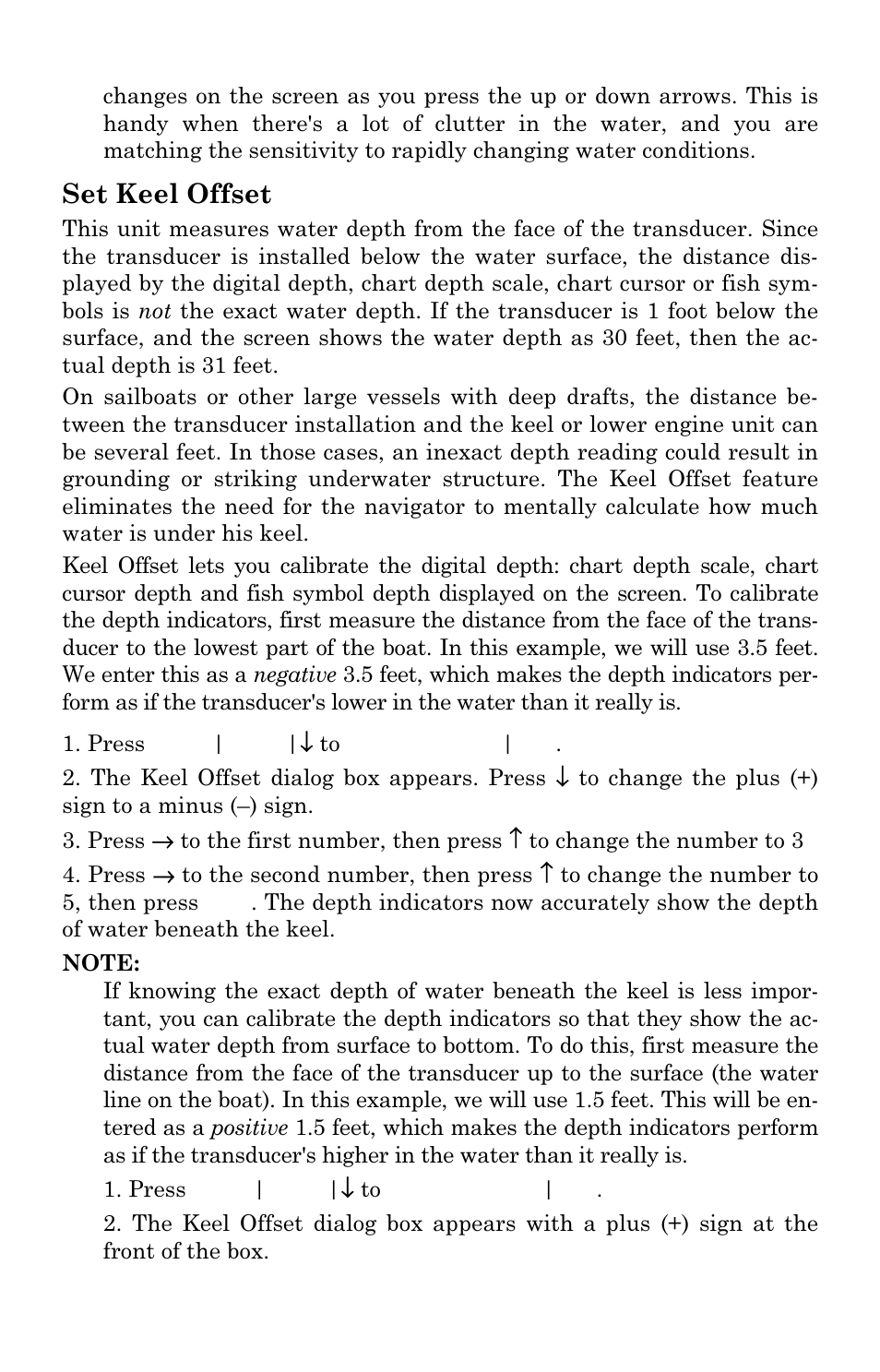Set keel offset | Lowrance electronic X102C User Manual | Page 70 / 92