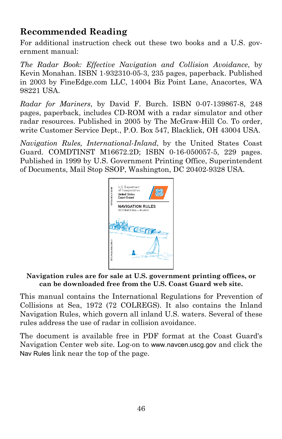 Recommended reading | Lowrance electronic 988-0161-011 User Manual | Page 52 / 60