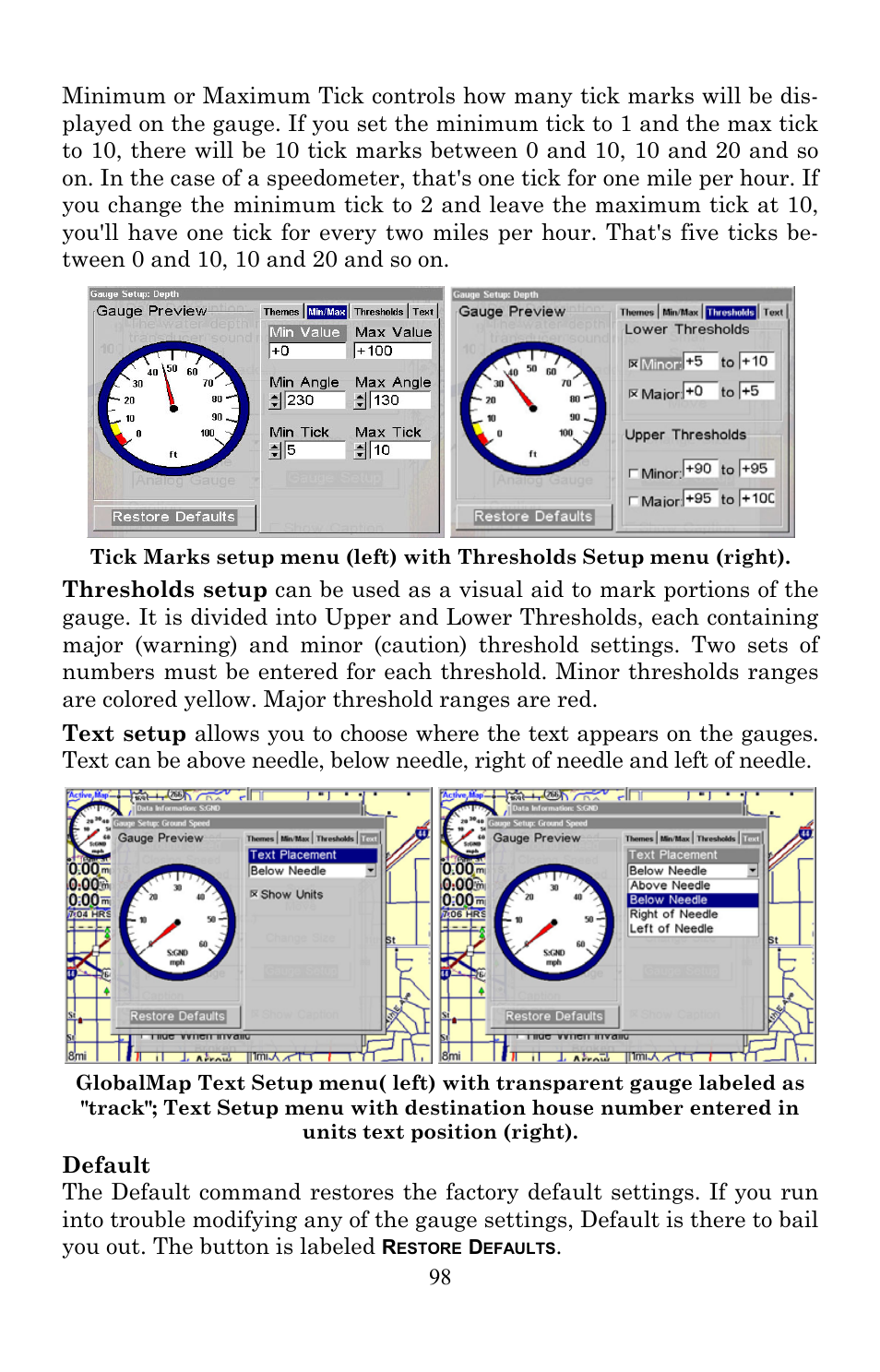 Lowrance electronic Lowrance GlobalMap 7200C User Manual | Page 106 / 168