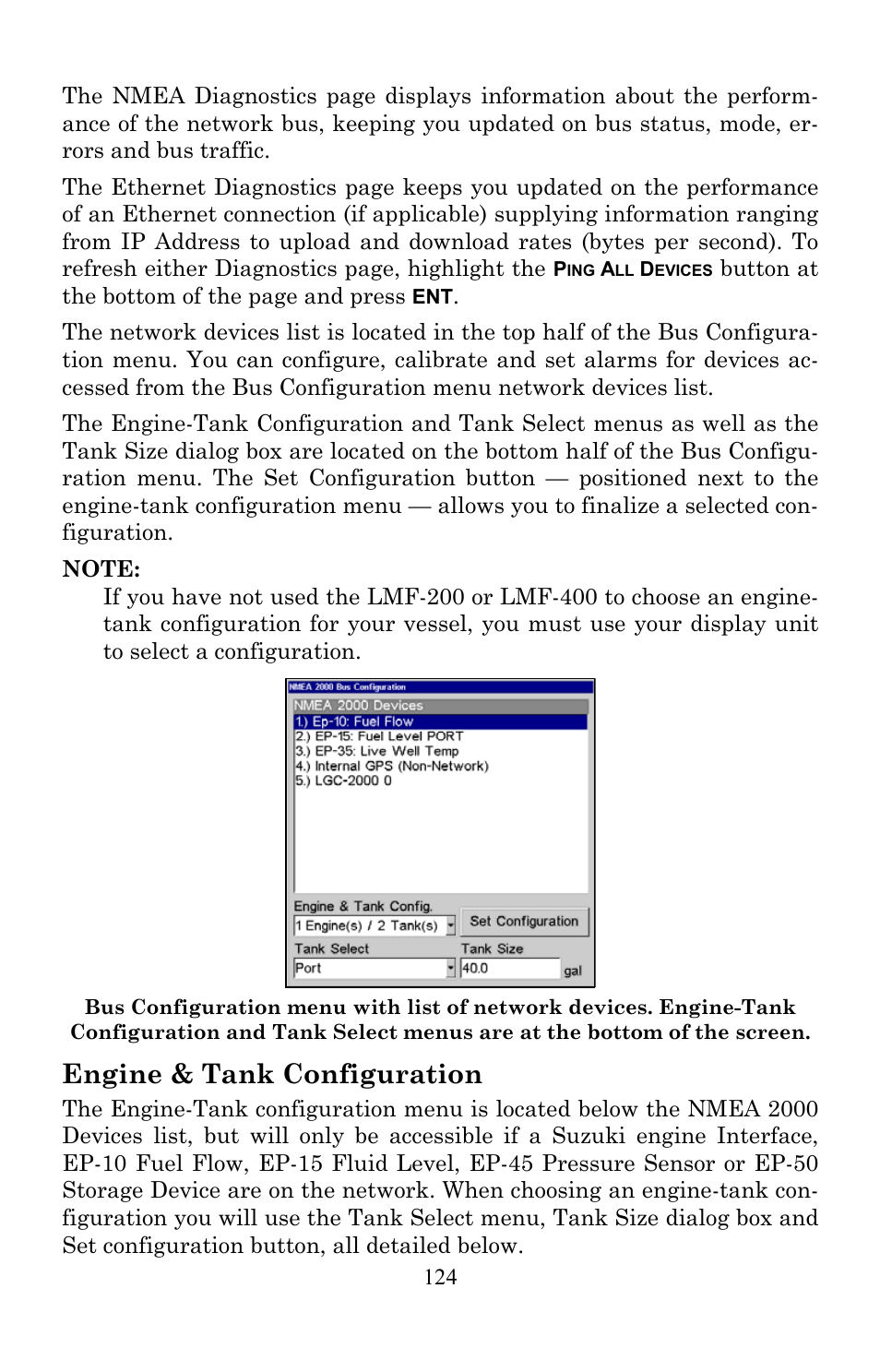 Engine & tank configuration | Lowrance electronic Lowrance GlobalMap 7200C User Manual | Page 132 / 168