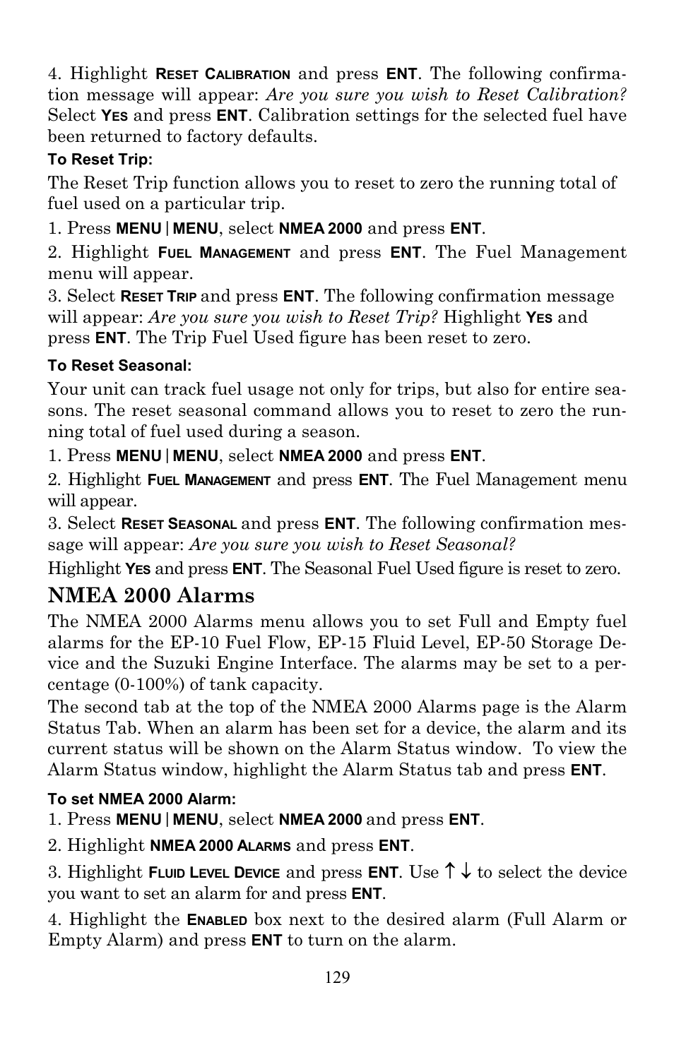 Nmea 2000 alarms | Lowrance electronic Lowrance GlobalMap 7200C User Manual | Page 137 / 168