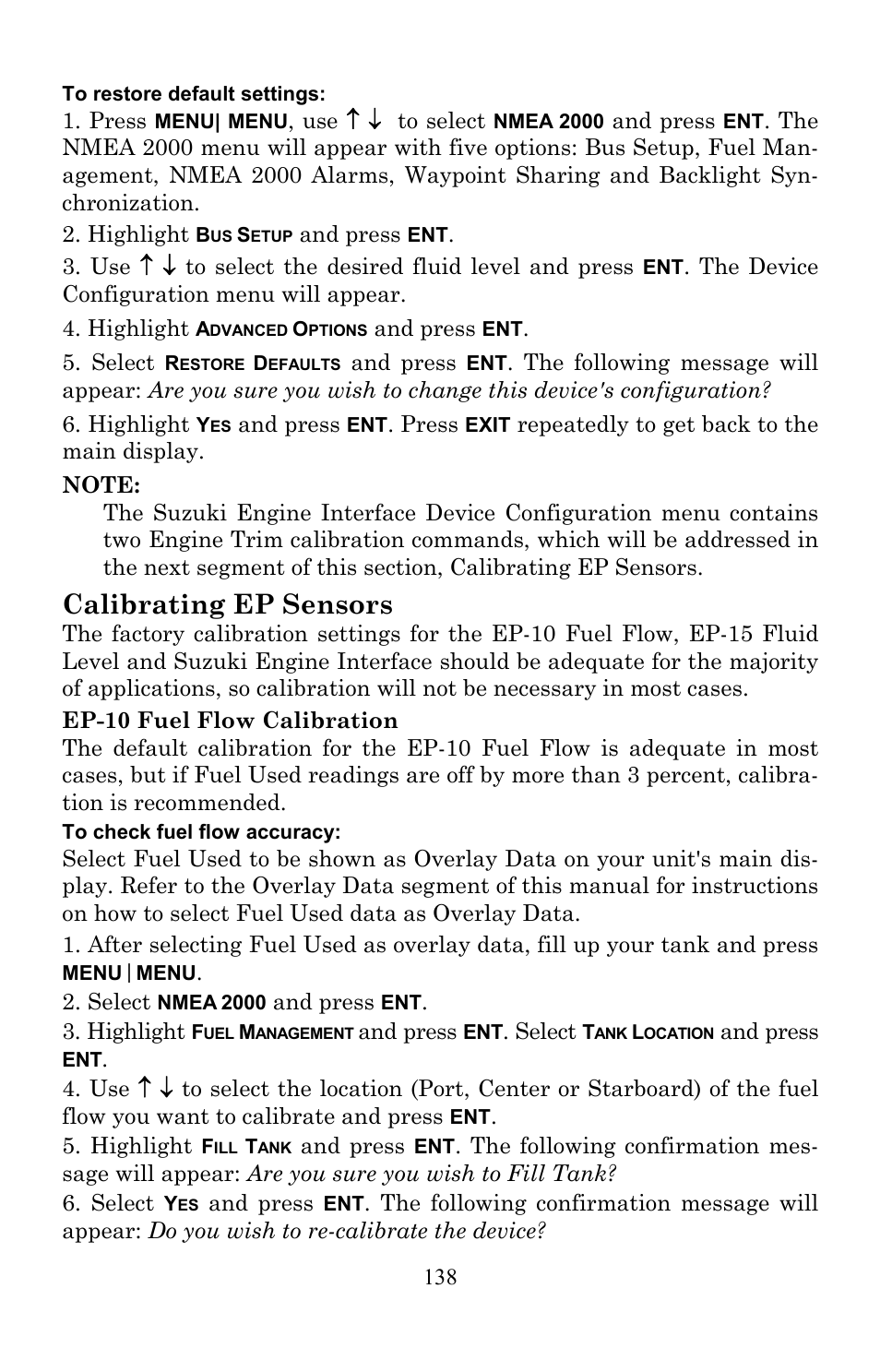 Calibrating ep sensors | Lowrance electronic Lowrance GlobalMap 7200C User Manual | Page 146 / 168