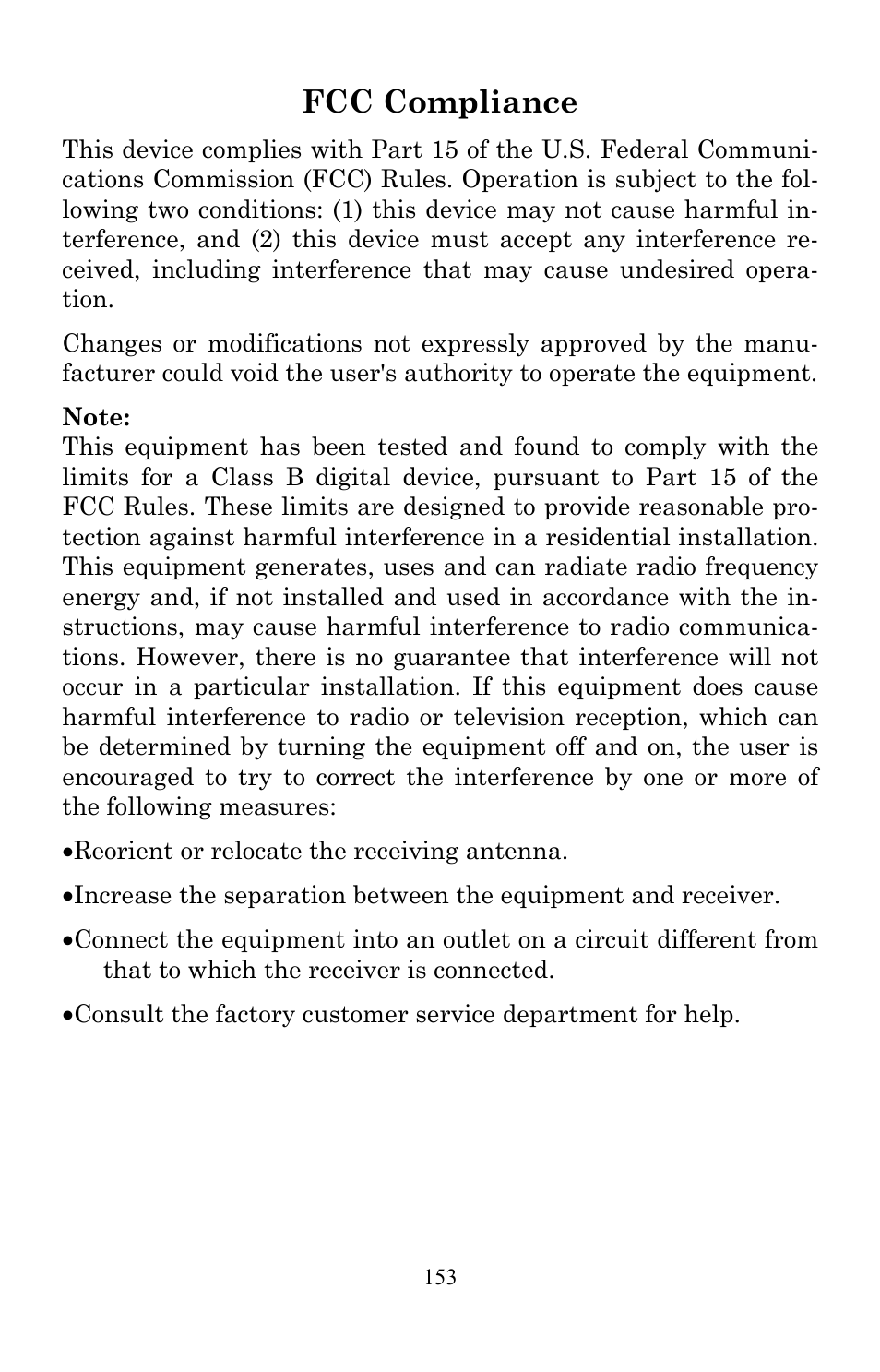 Fcc compliance | Lowrance electronic Lowrance GlobalMap 7200C User Manual | Page 161 / 168