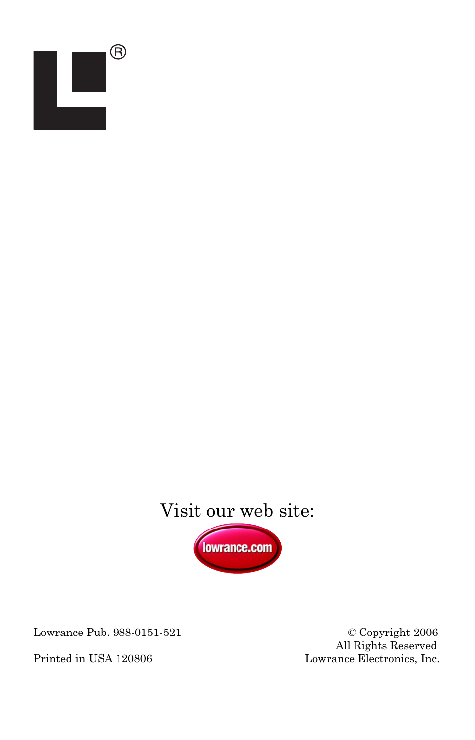 Visit our web site | Lowrance electronic Lowrance GlobalMap 7200C User Manual | Page 168 / 168