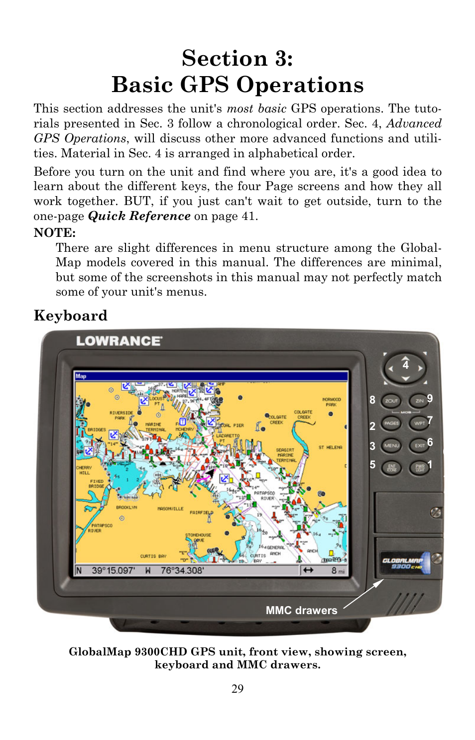 Keyboard | Lowrance electronic Lowrance GlobalMap 7200C User Manual | Page 37 / 168