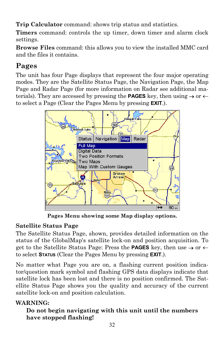 Pages | Lowrance electronic Lowrance GlobalMap 7200C User Manual | Page 40 / 168