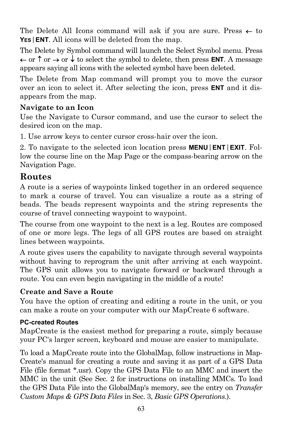 Routes | Lowrance electronic Lowrance GlobalMap 7200C User Manual | Page 71 / 168
