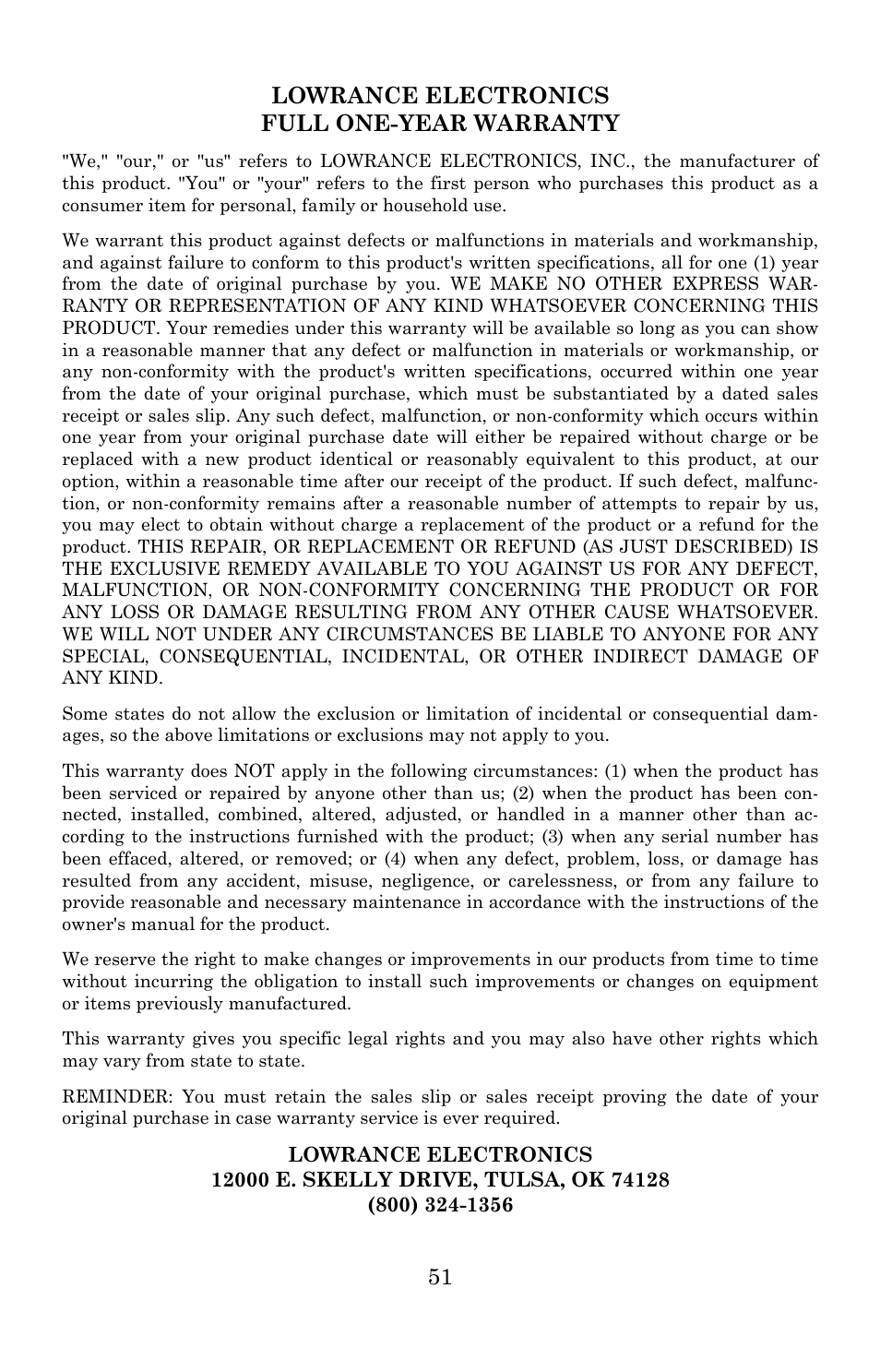 Lowrance electronic LRA-1000 User Manual | Page 57 / 60