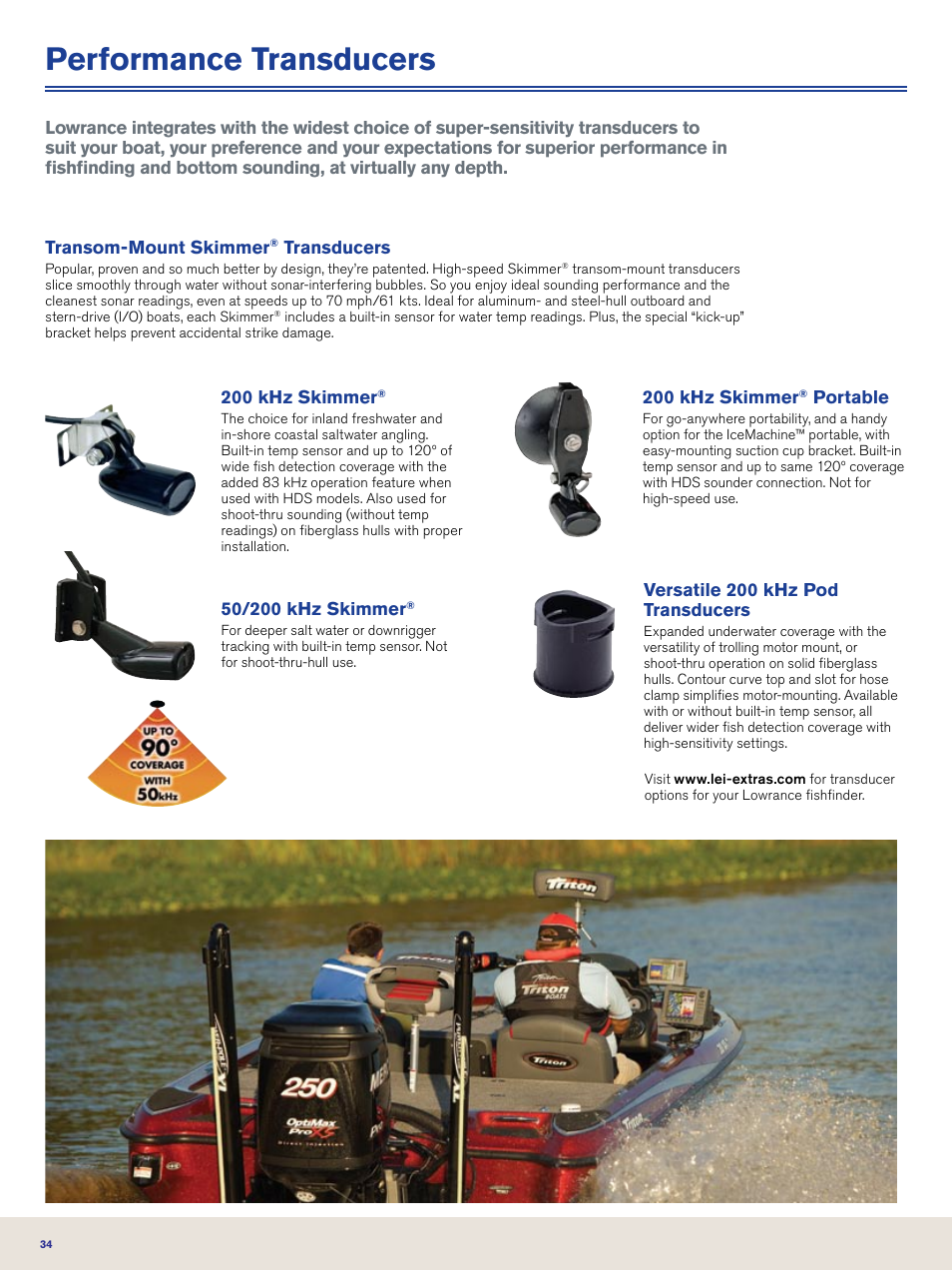 Performance transducers | Lowrance electronic Nautic Insight HDS-5m User Manual | Page 34 / 48