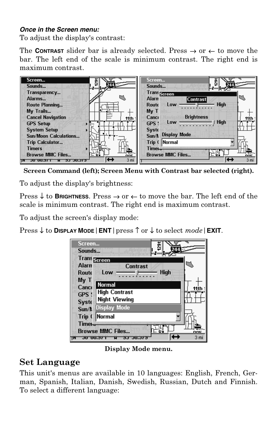 Set language | Lowrance electronic Lowrance GlobalMap 6500C User Manual | Page 109 / 144