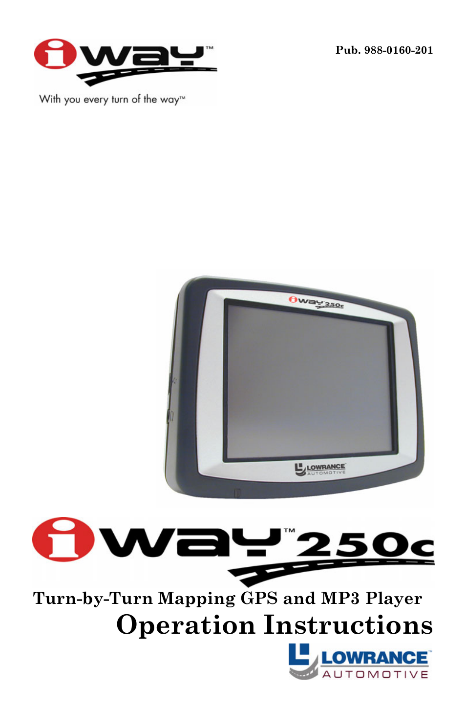 Lowrance electronic Lowrance iWAY 250C User Manual | 76 pages