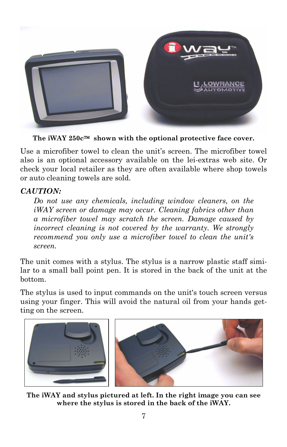 Lowrance electronic Lowrance iWAY 250C User Manual | Page 13 / 76