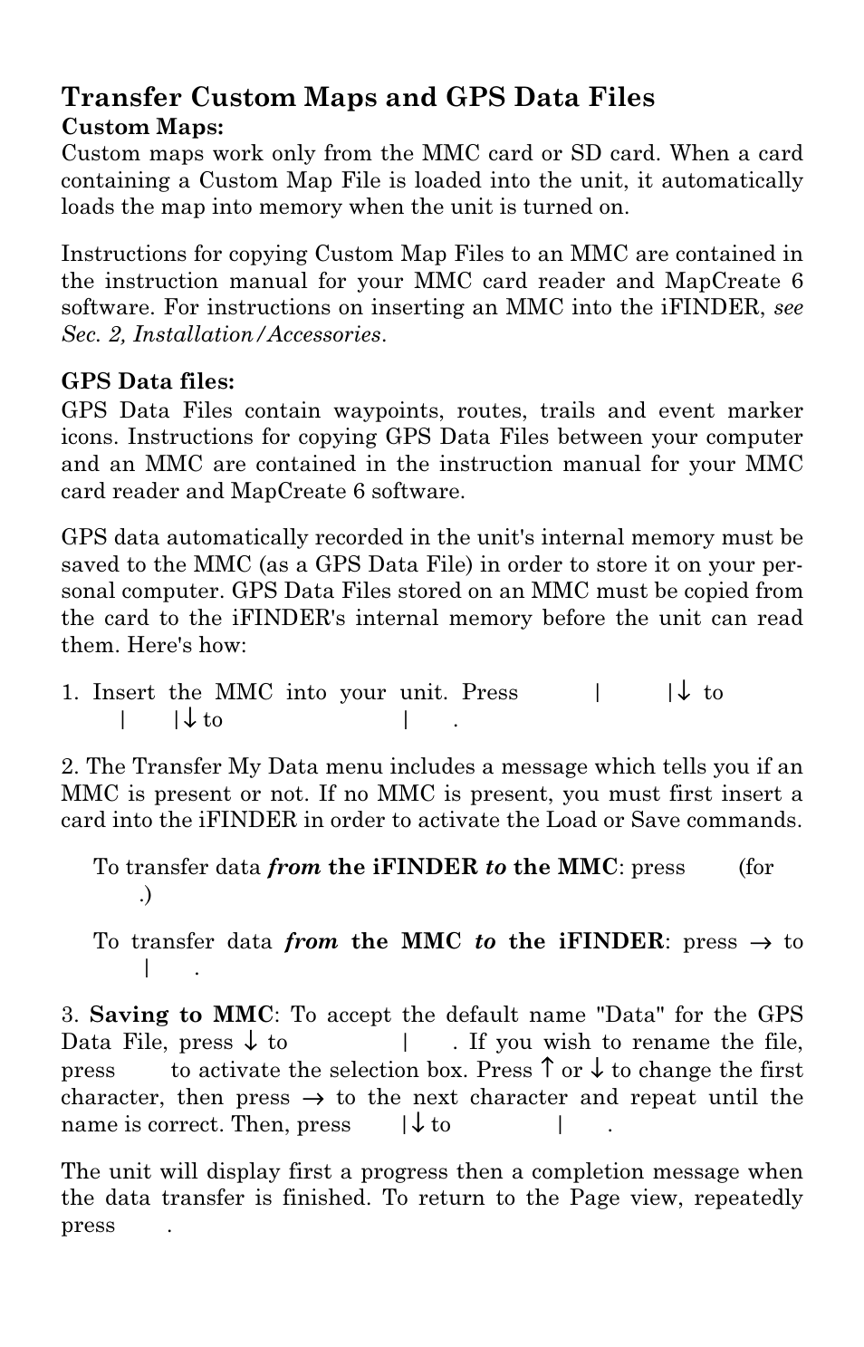 Transfer custom maps and gps data files | Lowrance electronic Mapping GPS & MP3 Player User Manual | Page 59 / 124