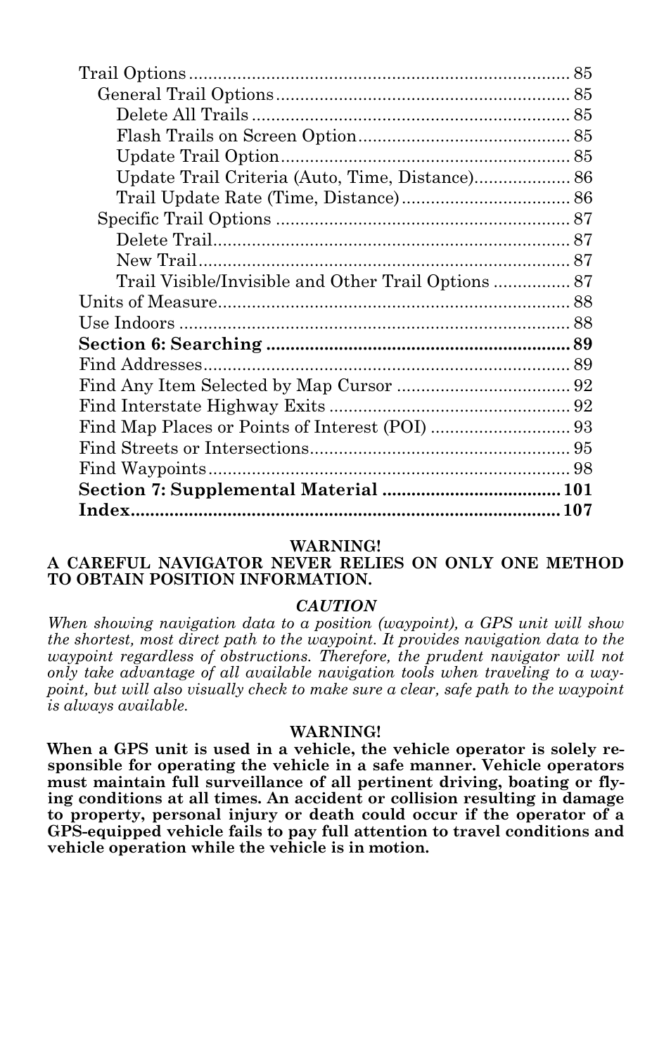Lowrance electronic Mapping GPS & MP3 Player User Manual | Page 6 / 124