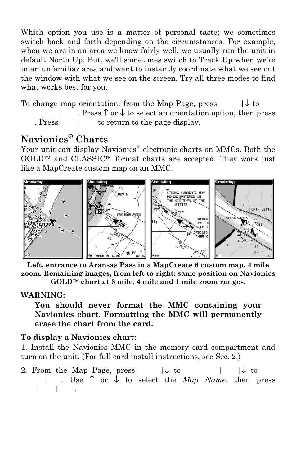 Navionics, Charts | Lowrance electronic Mapping GPS & MP3 Player User Manual | Page 78 / 124