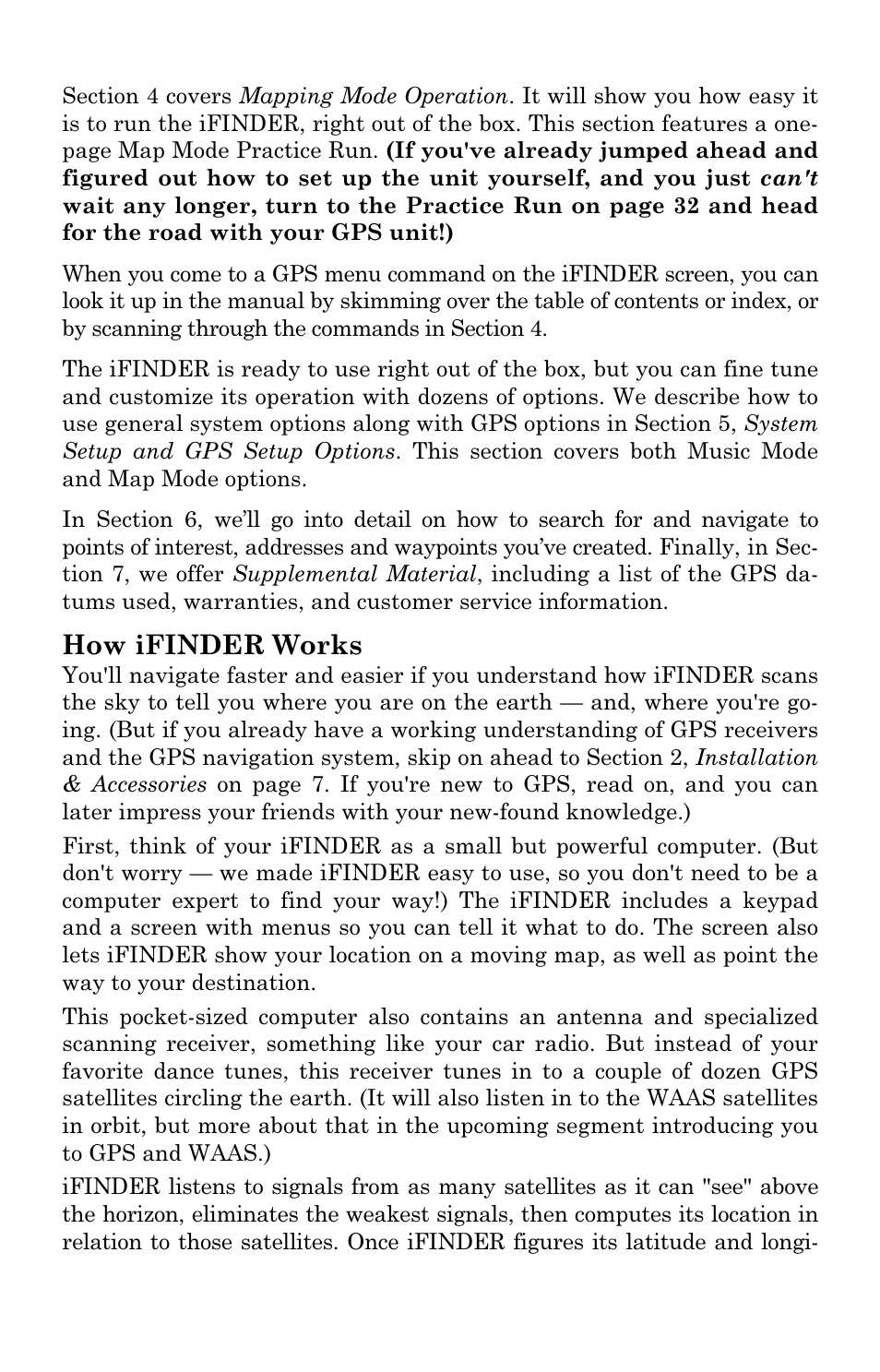 How ifinder works | Lowrance electronic Mapping GPS & MP3 Player User Manual | Page 8 / 124