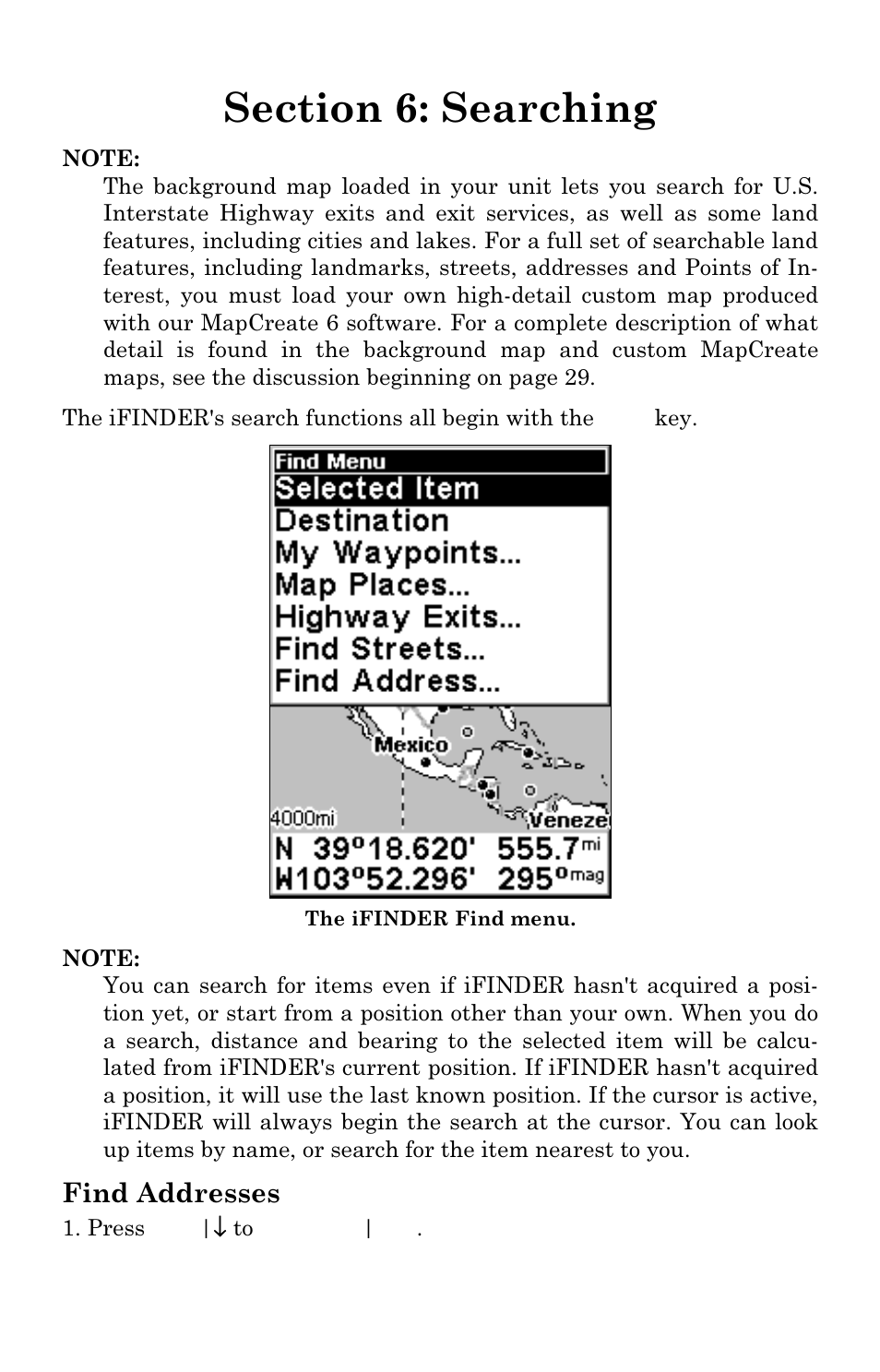 Find addresses | Lowrance electronic Mapping GPS & MP3 Player User Manual | Page 95 / 124