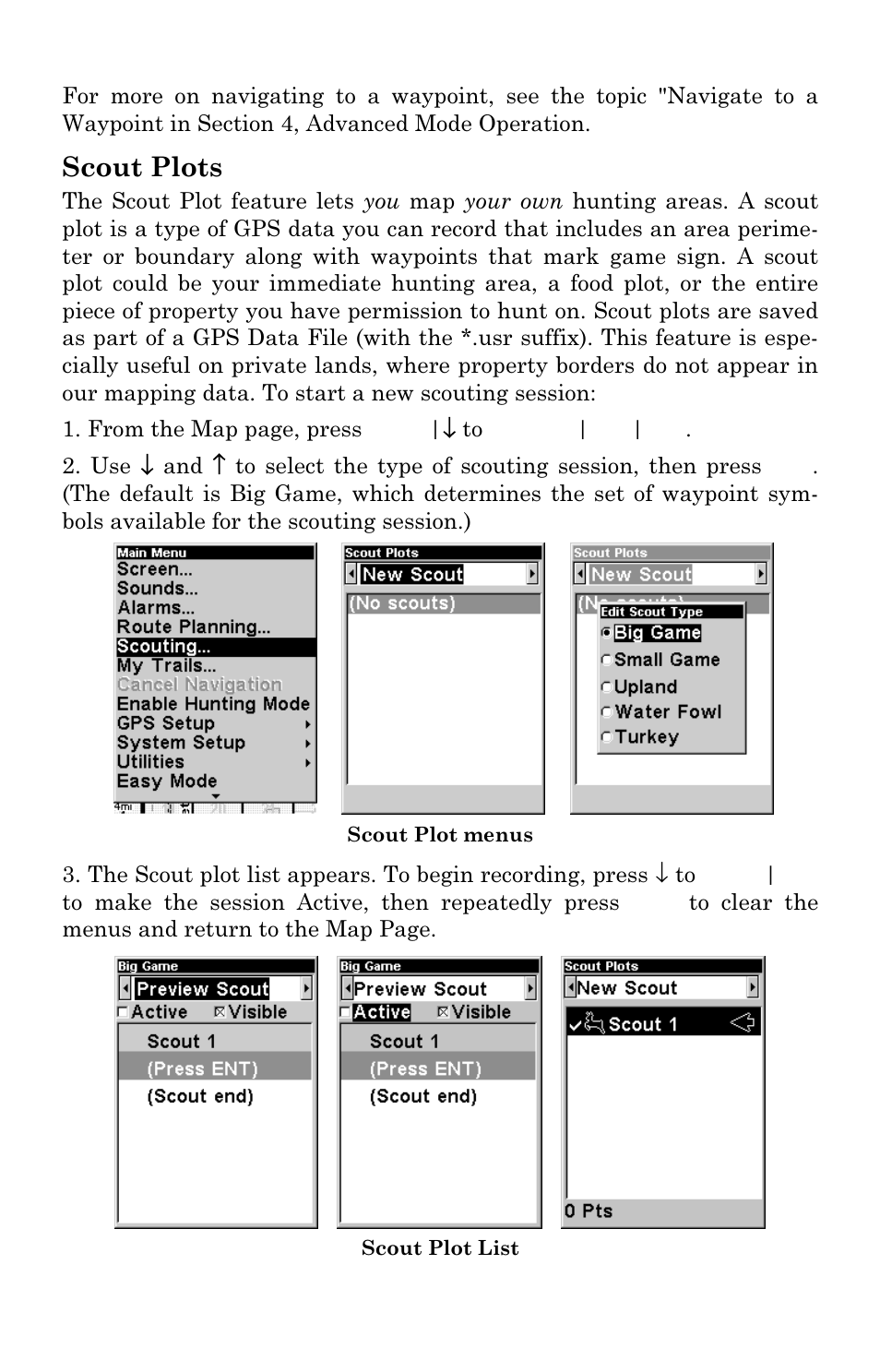 Scout plots | Lowrance electronic Handheld Mapping GPS Receiver User Manual | Page 121 / 140