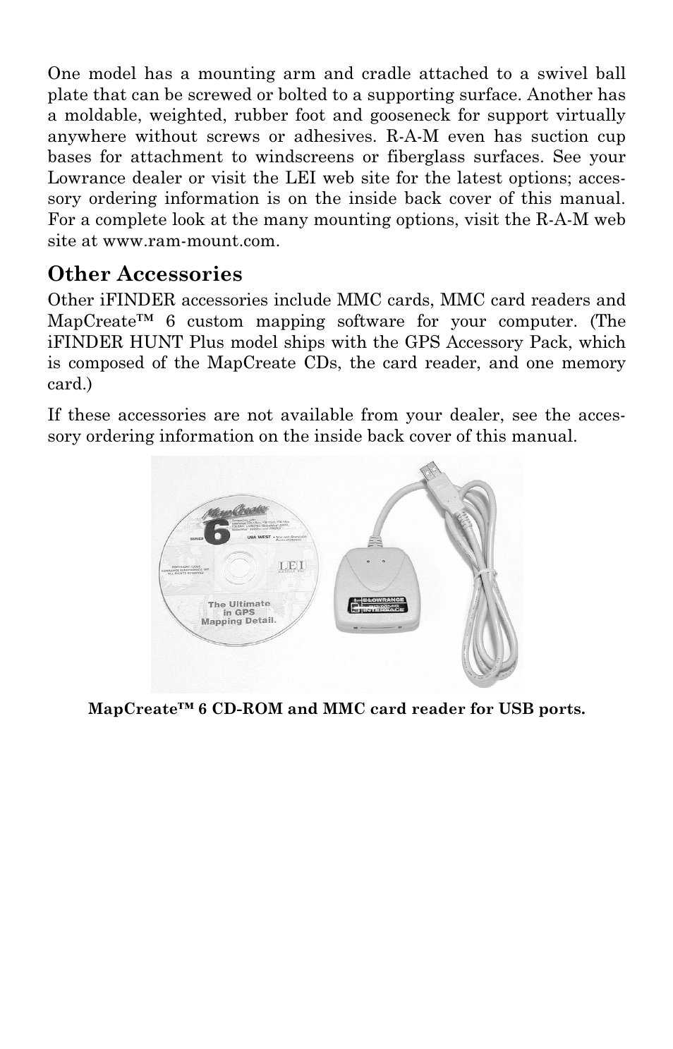 Other accessories | Lowrance electronic Handheld Mapping GPS Receiver User Manual | Page 26 / 140