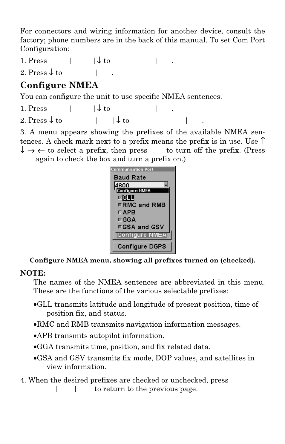 Configure nmea | Lowrance electronic Handheld Mapping GPS Receiver User Manual | Page 76 / 140