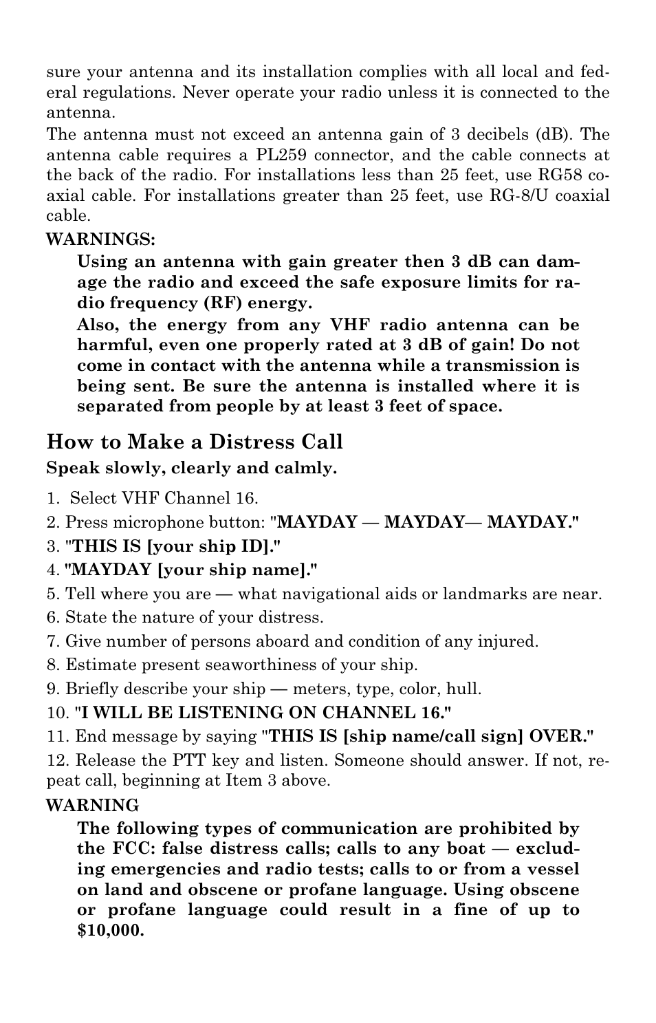 How to make a distress call | Lowrance electronic LVR-850 User Manual | Page 10 / 40