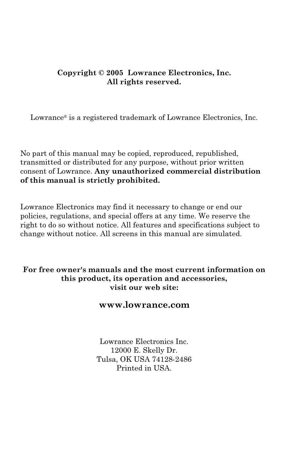 Lowrance electronic LVR-850 User Manual | Page 2 / 40