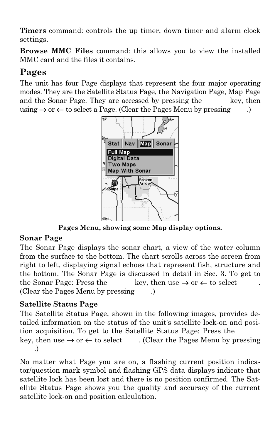 Pages | Lowrance electronic LMS 335C DF User Manual | Page 110 / 216