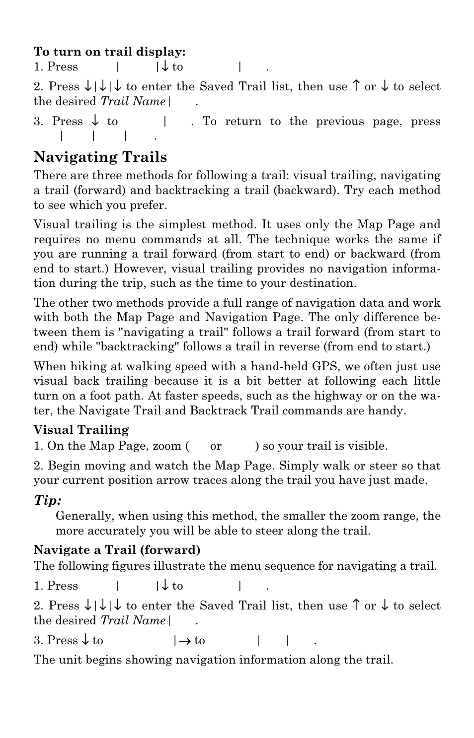 Navigating trails | Lowrance electronic LMS 335C DF User Manual | Page 133 / 216