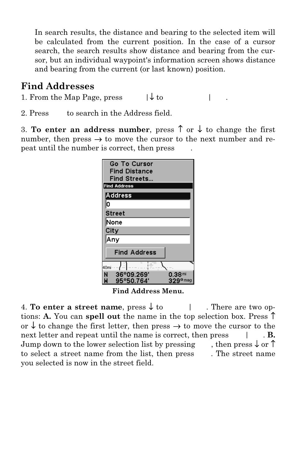 Find addresses | Lowrance electronic LMS 335C DF User Manual | Page 184 / 216