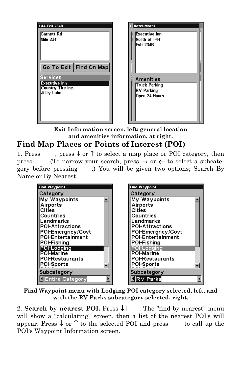 Find map places or points of interest (poi) | Lowrance electronic LMS 335C DF User Manual | Page 190 / 216