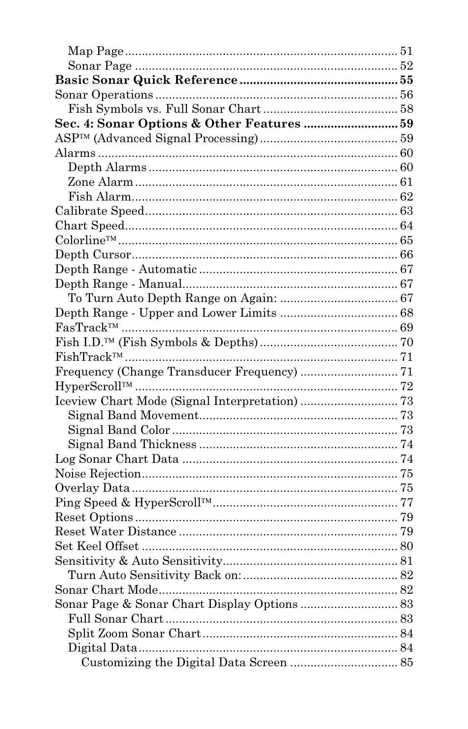 Lowrance electronic LMS 335C DF User Manual | Page 4 / 216