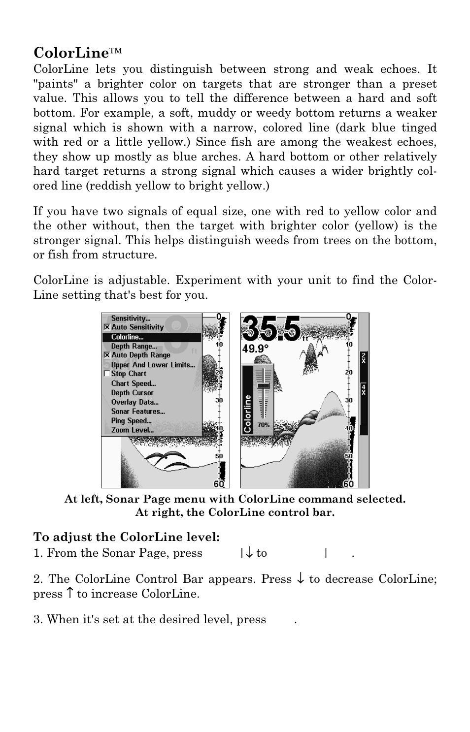 Colorline | Lowrance electronic LMS 335C DF User Manual | Page 73 / 216