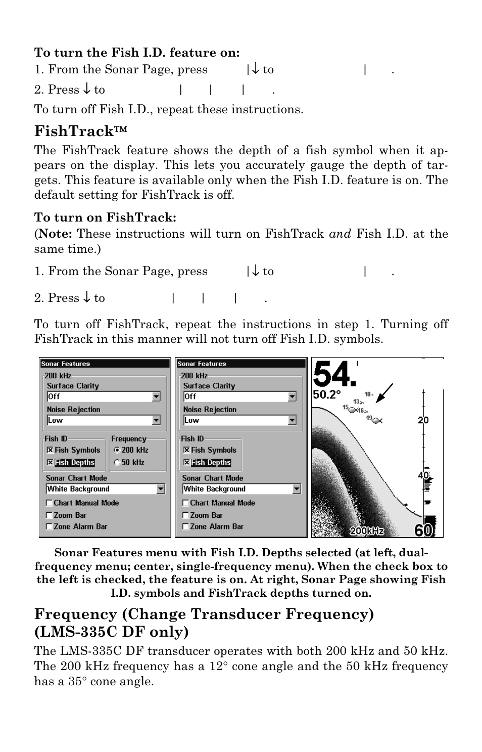 Fishtrack | Lowrance electronic LMS 335C DF User Manual | Page 79 / 216