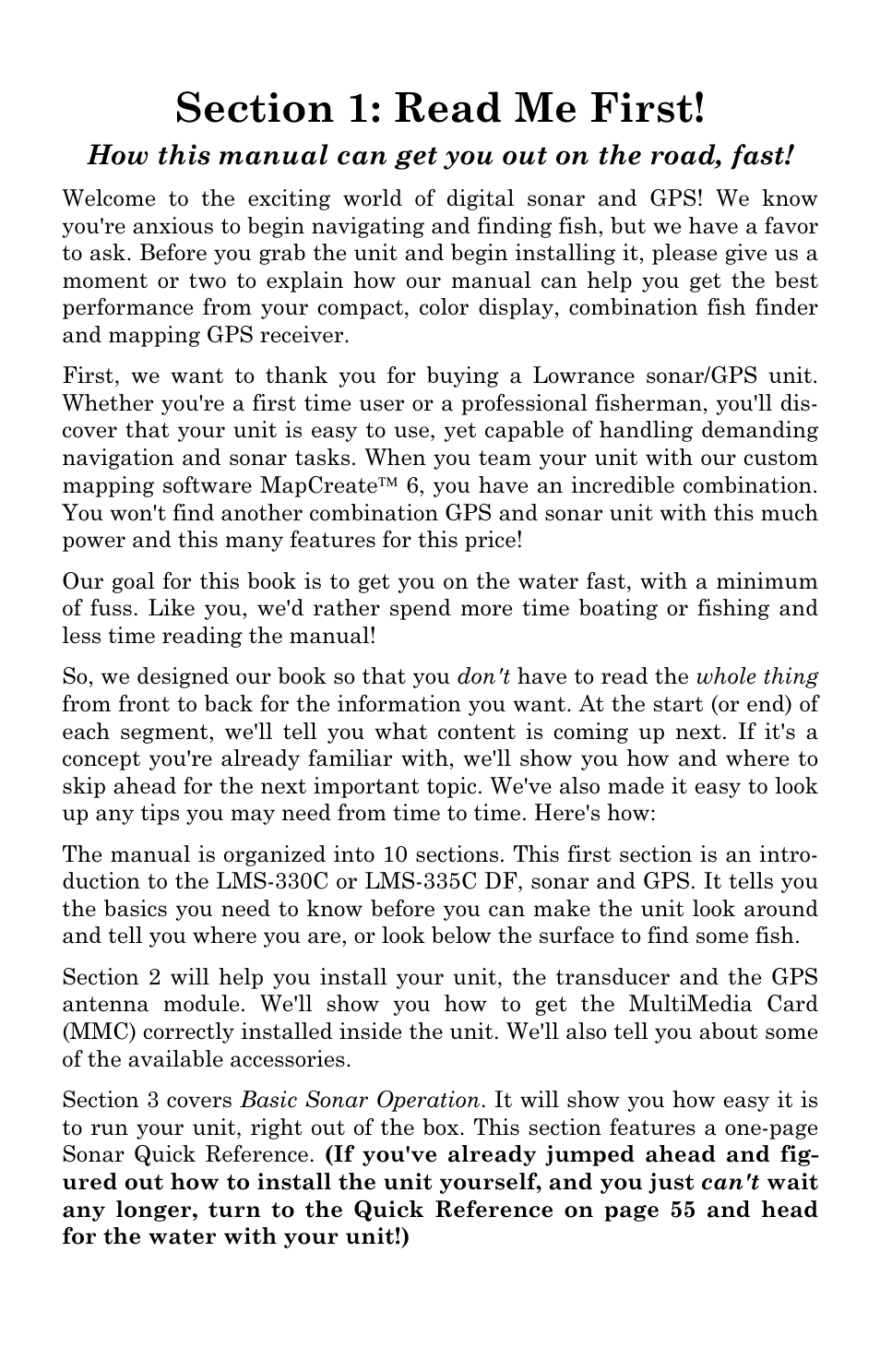 Lowrance electronic LMS 335C DF User Manual | Page 9 / 216