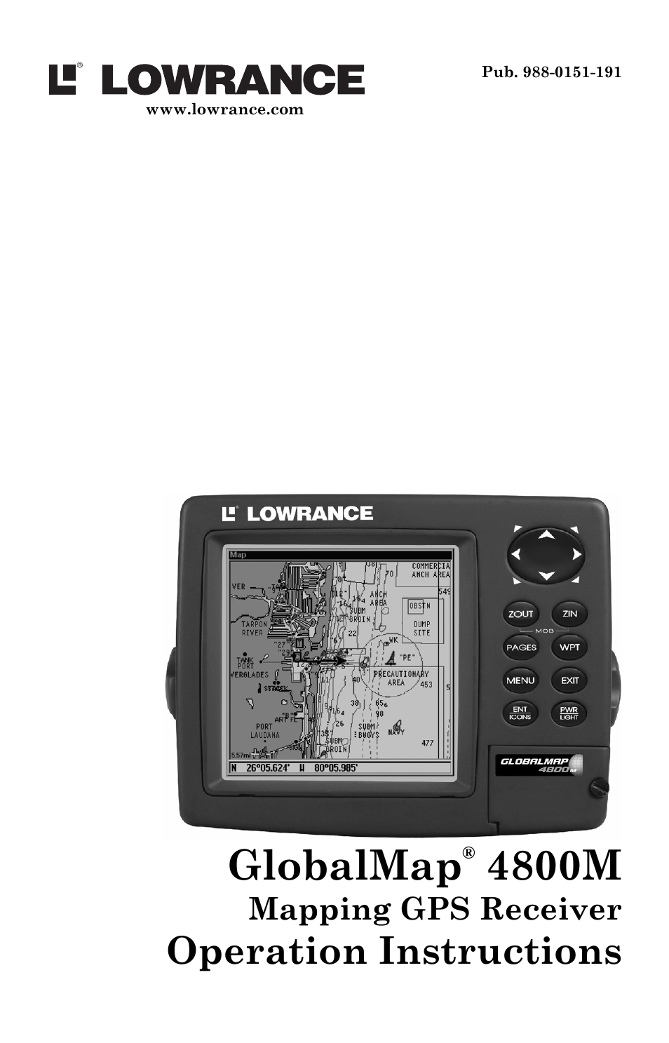 Lowrance electronic GlobalMap 4800M User Manual | 132 pages