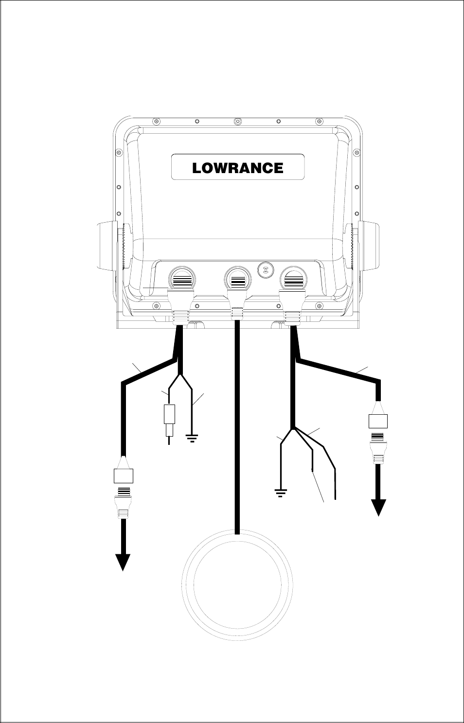 Lowrance, Cable connections - lms-160 only, Antenna | Lowrance electronic LMS-160 User Manual | Page 10 / 92