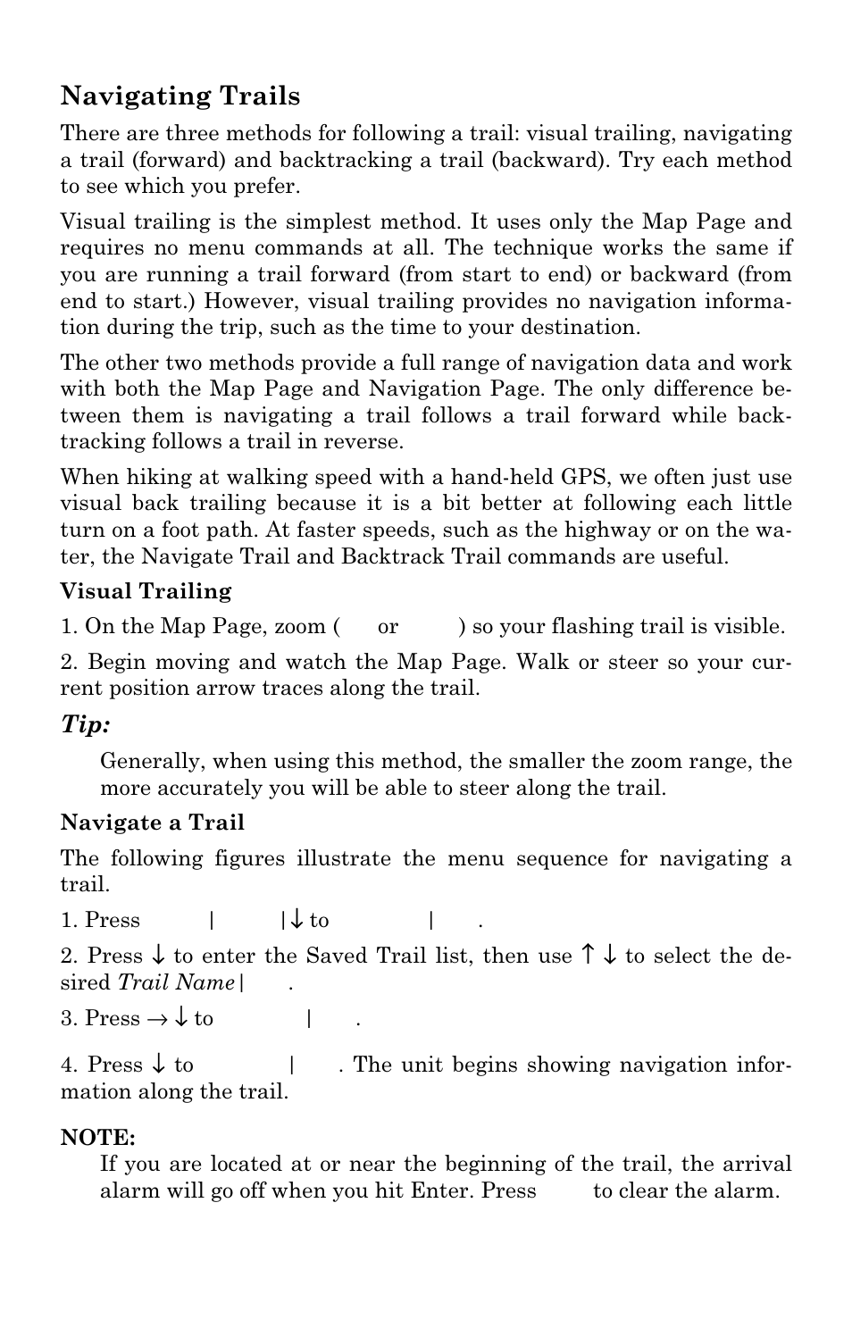 Navigating trails | Lowrance electronic LMS-334c iGPS User Manual | Page 128 / 204