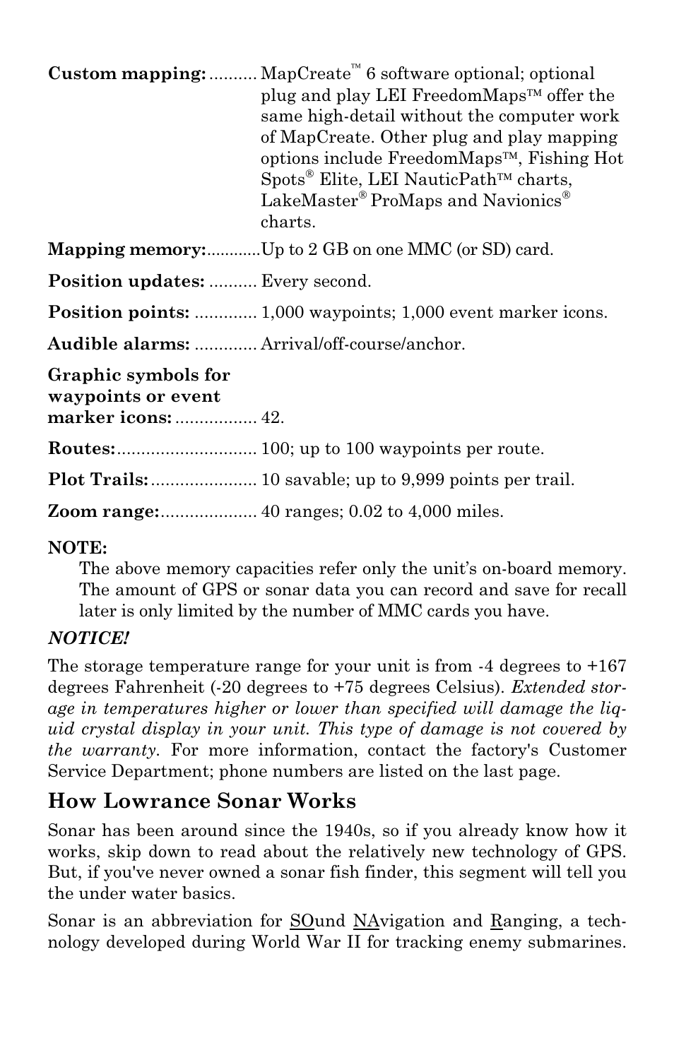 How lowrance sonar works | Lowrance electronic LMS-334c iGPS User Manual | Page 13 / 204