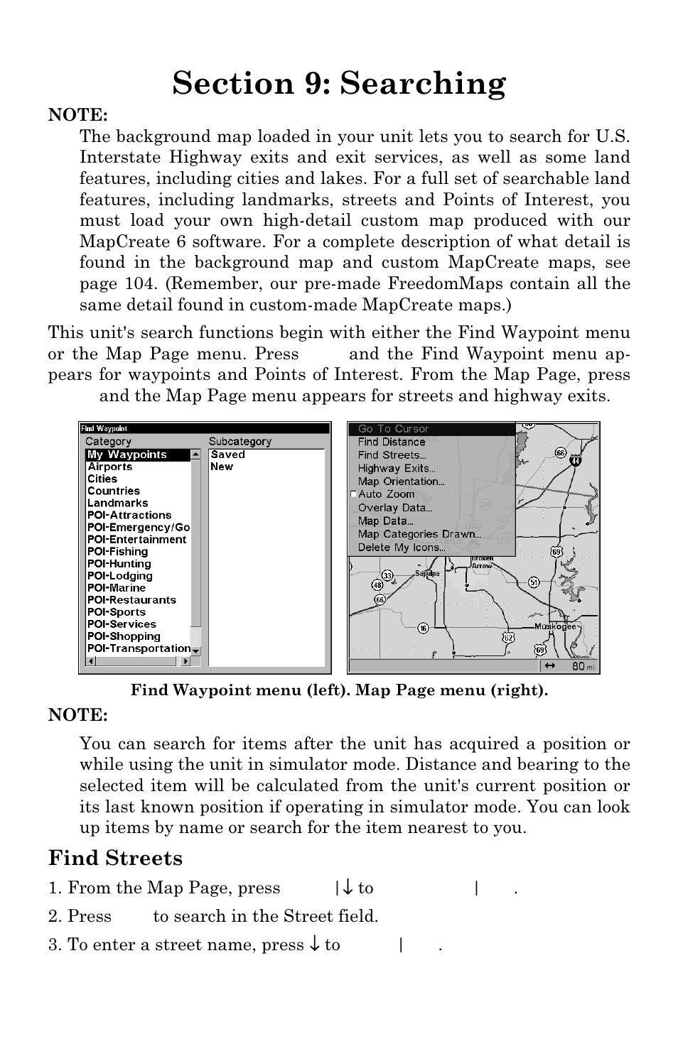 Find streets | Lowrance electronic LMS-334c iGPS User Manual | Page 183 / 204