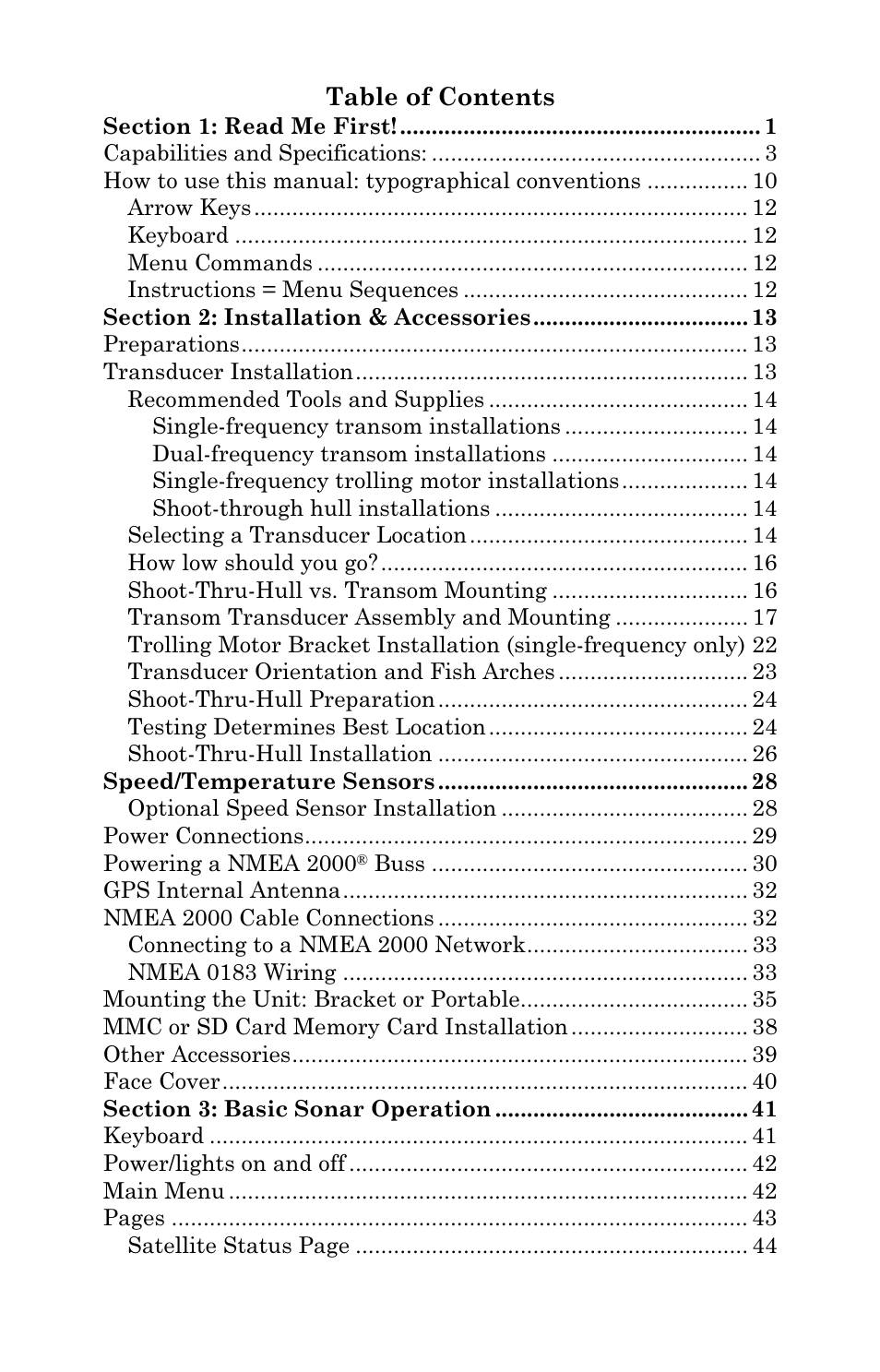 Lowrance electronic LMS-334c iGPS User Manual | Page 3 / 204