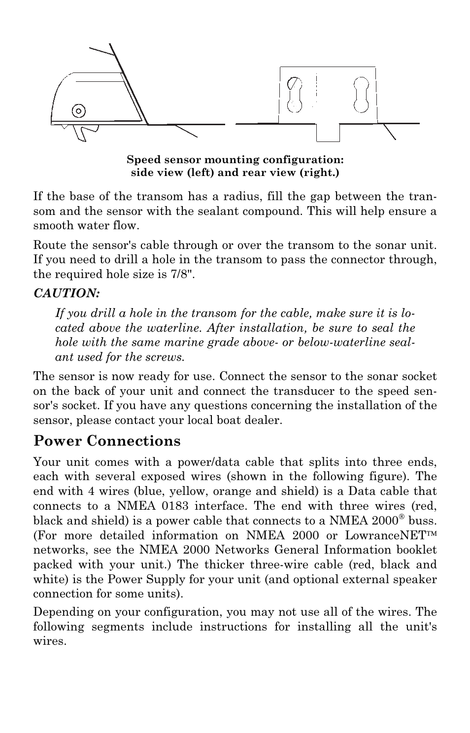 Power connections | Lowrance electronic LMS-334c iGPS User Manual | Page 37 / 204