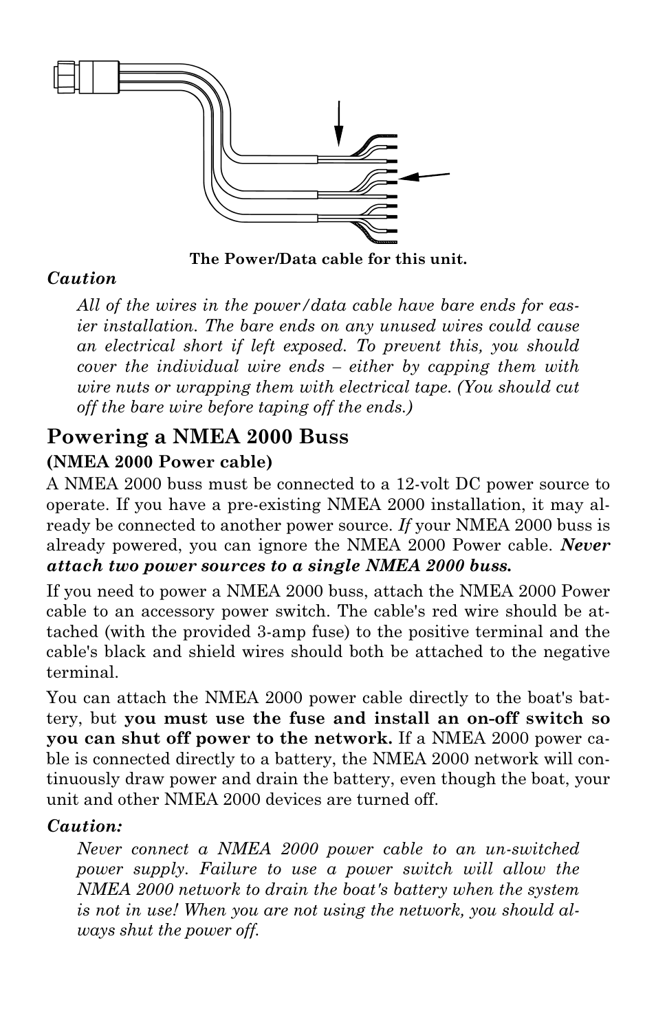 Powering a nmea 2000 buss | Lowrance electronic LMS-334c iGPS User Manual | Page 38 / 204