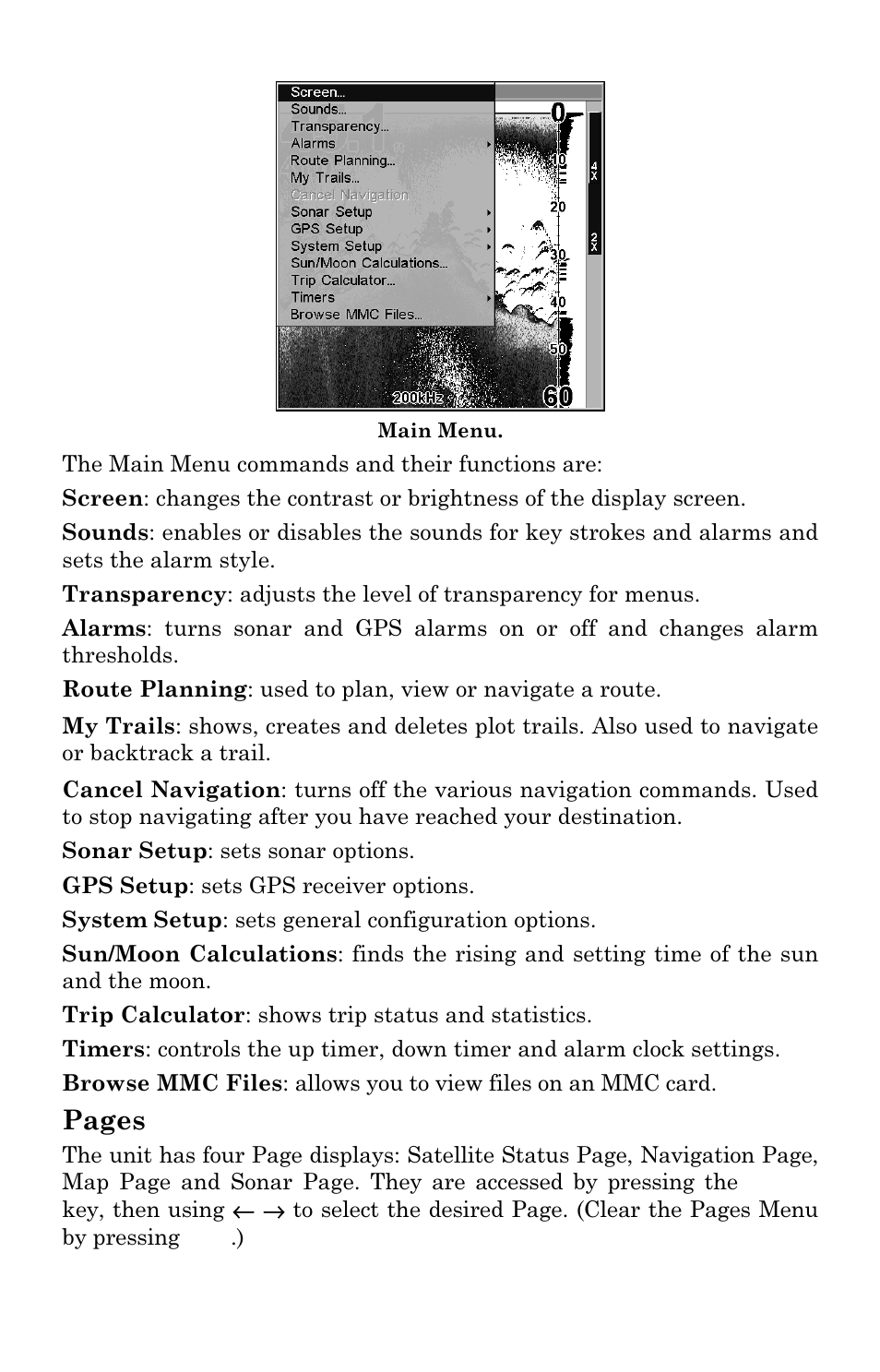 Pages | Lowrance electronic LMS-334c iGPS User Manual | Page 51 / 204