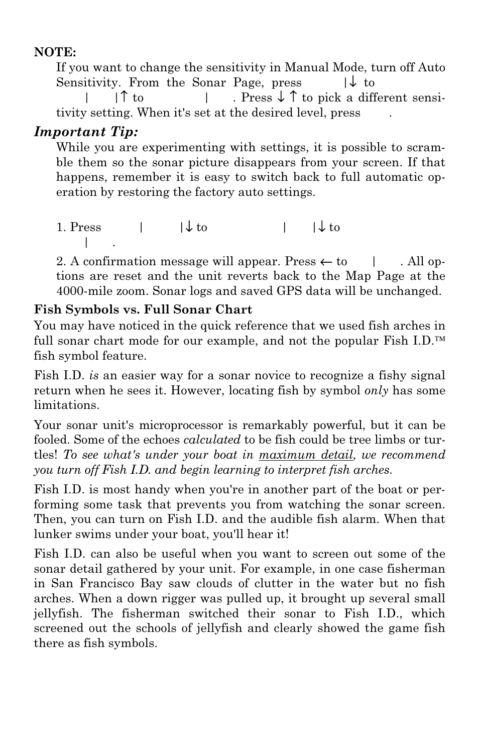 Important tip | Lowrance electronic LMS-334c iGPS User Manual | Page 60 / 204