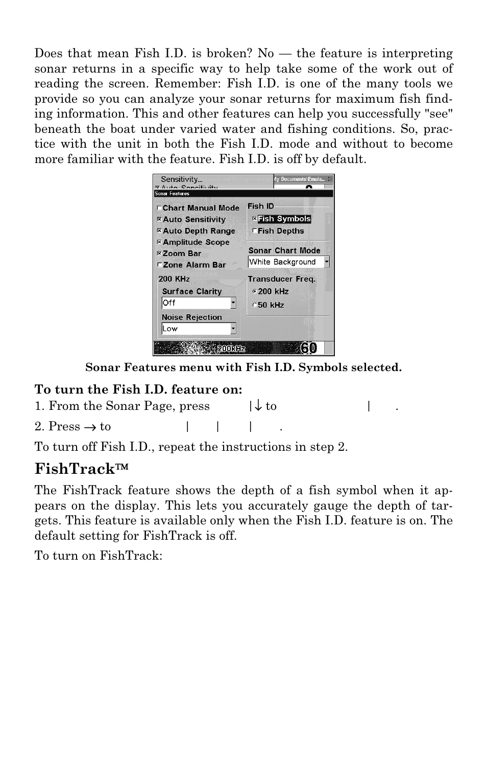 Fishtrack | Lowrance electronic LMS-334c iGPS User Manual | Page 74 / 204