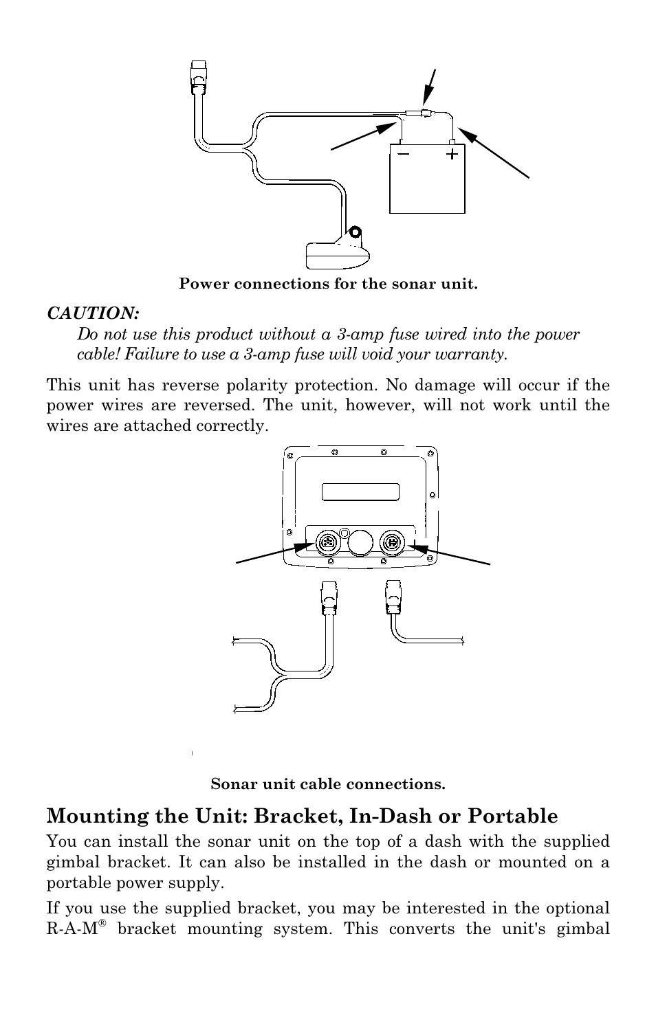 Mounting the unit: bracket, in-dash or portable | Lowrance electronic X96 User Manual | Page 28 / 84